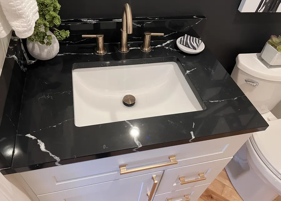 Bathroom vanity by Top Granite. A Top Granite project