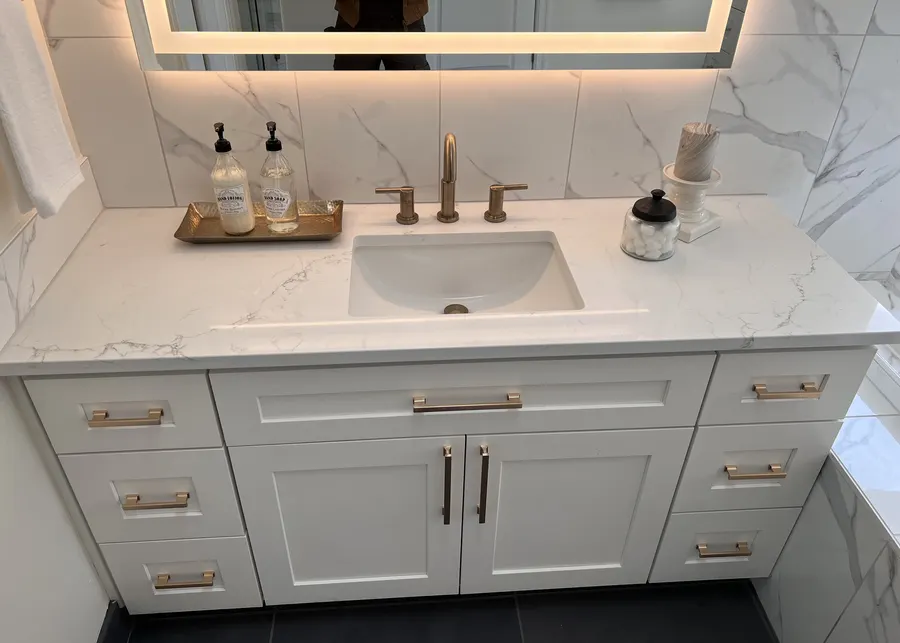 Bathroom vanity by Top Granite. A Top Granite project