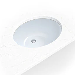 MSI Vanity White Oval Porcelain 1714