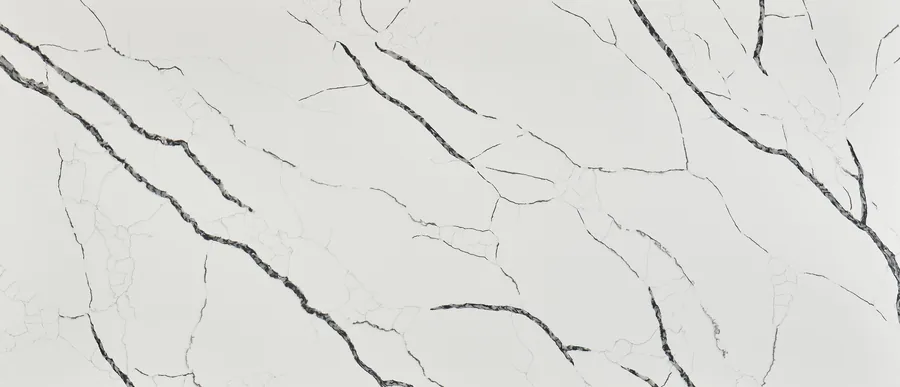 Calacatta Laza Night quartz slab, MSI Q Premium