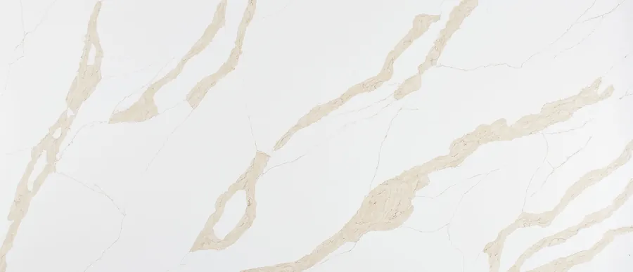 Calacatta Leon Gold quartz slab, MSI Q Premium