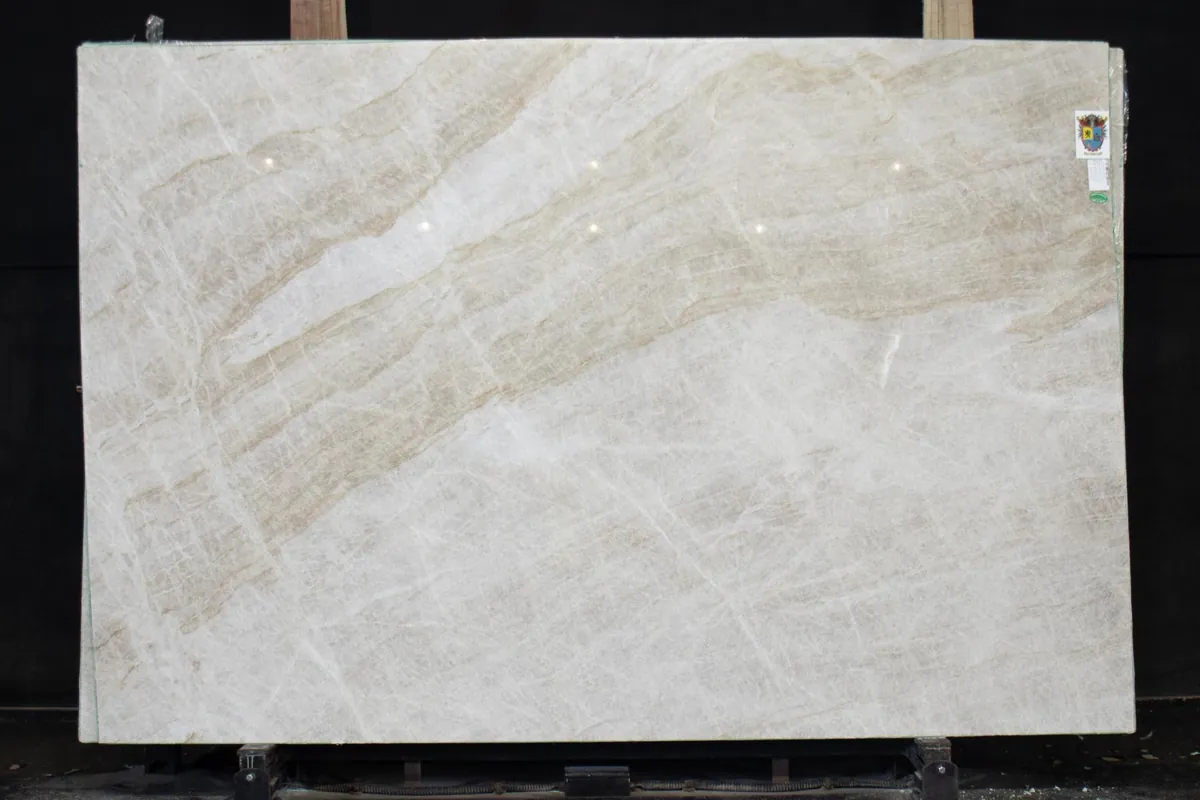 Taj Mahal 3cm Leathered slab at Easy Stones Seattle